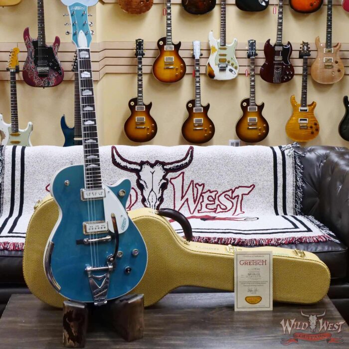 Gretsch USA Custom Shop Stephen Stern Masterbuilt 1957 Regal Turquoise Dou Jet G6128-CS NOS Rocking Bar Bridge w/ Bigsby B3C - Image 5