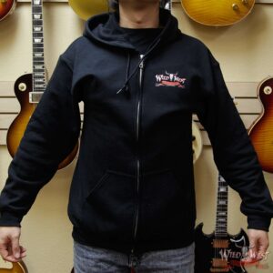 Wild West Guitars 20th Anniversary Zip Hoodie Black/Gray/Navy Blue - Image 3