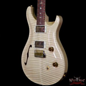 2017 PRS Wood Library 10 Top Custom 24 Semi-Hollow Flame Maple Top & Neck Cocobolo Fretboard Natural - Image 2
