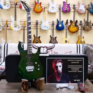 Jim Root Collection 1998 Jackson DR3 Dinky Reverse Headstock Flame Maple Top Transparent Green 7.65 LBS - Image 7