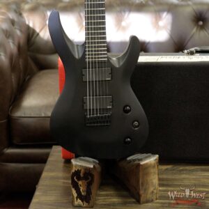 Jackson USA Select B7 EMG Deluxe Neck-Thru HH 7-String Baritone Satin Black - Image 13