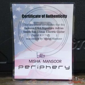 Jackson USA Signature Adrian Smith San Dimas Ebony Fingerboard Snow White Owned by Misha Mansoor (Periphery) - Image 12