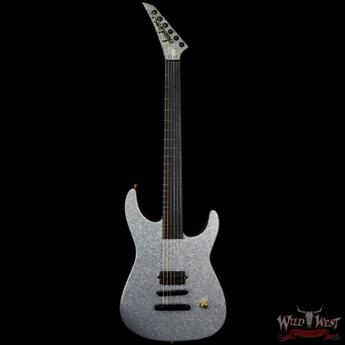 Jackson USA Custom Shop SL1H Soloist Hardtail Tune-O-Matic Bridge Silver Sparkle - Image 3