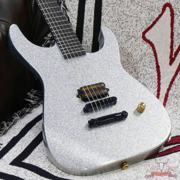 Jackson USA Custom Shop SL1H Soloist Hardtail Tune-O-Matic Bridge Silver Sparkle - Image 8
