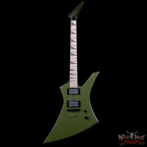 Jackson Custom Shop Limited Edition Kelly KE2H TOM Adjust-o-Matic Bridge Bare Knuckle Pickups Olive Drab Green 8.00 LBS - Image 3