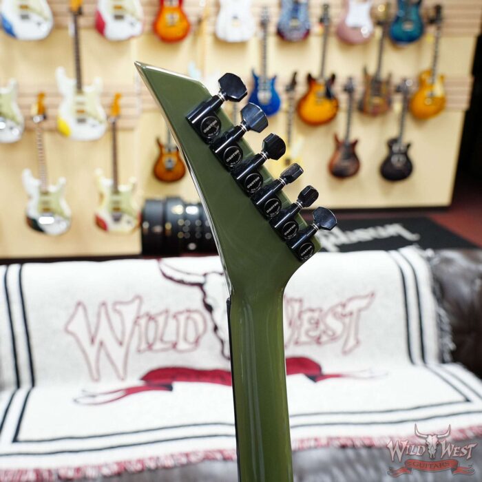 Jackson Custom Shop Limited Edition Kelly KE2H TOM Adjust-o-Matic Bridge Bare Knuckle Pickups Olive Drab Green 8.00 LBS - Image 8