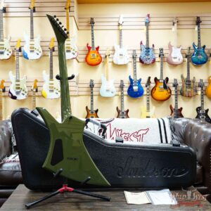 Jackson Custom Shop Limited Edition Kelly KE2H TOM Adjust-o-Matic Bridge Bare Knuckle Pickups Olive Drab Green 8.00 LBS - Image 9