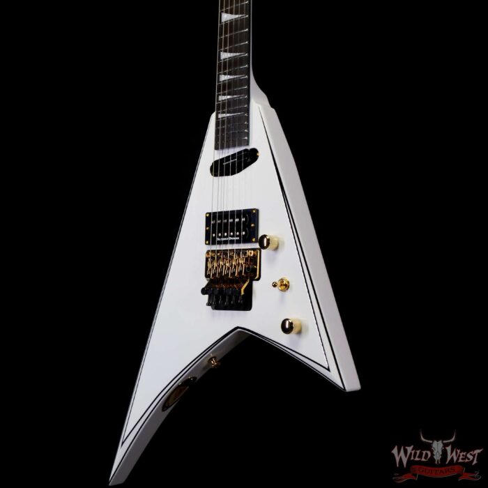 Jackson Concept Series Rhoads RR24 HS Ebony Fingerboard White with Black Pinstripes - Image 2