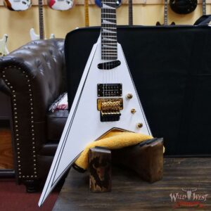 Jackson Concept Series Rhoads RR24 HS Ebony Fingerboard White with Black Pinstripes - Image 7
