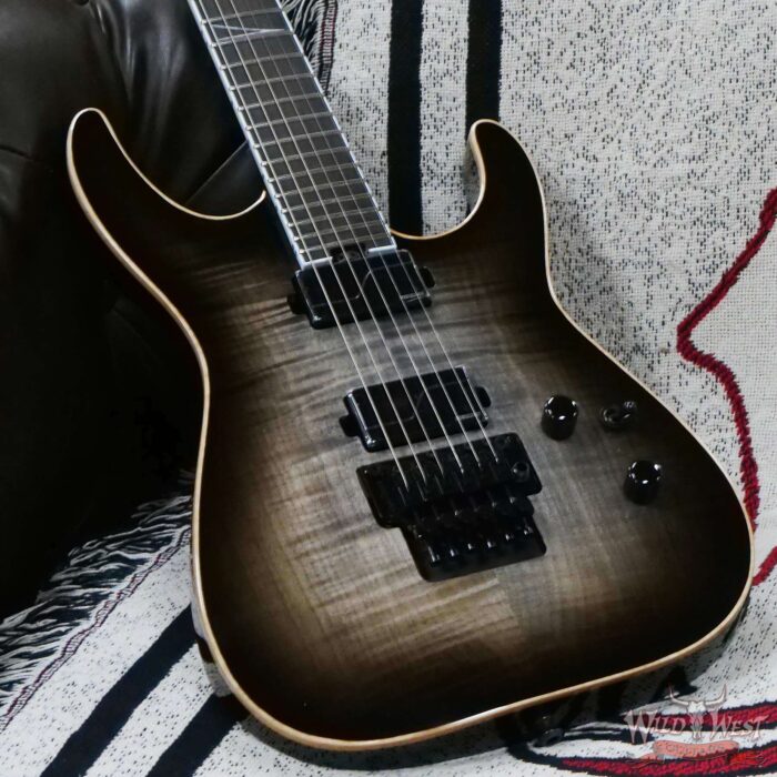 Jackson Limited Edition Wildcard Series Solois SL2FM Ebony Fingerboard Fishman Fluence Pickups Transparent Black Burst - Image 6