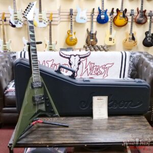 Jackson USA Custom Shop Randy Rhoads RR 2H Tune-O-Matic Bridge NOS Gloss Olive Drab Green 7.30 LBS - Image 5
