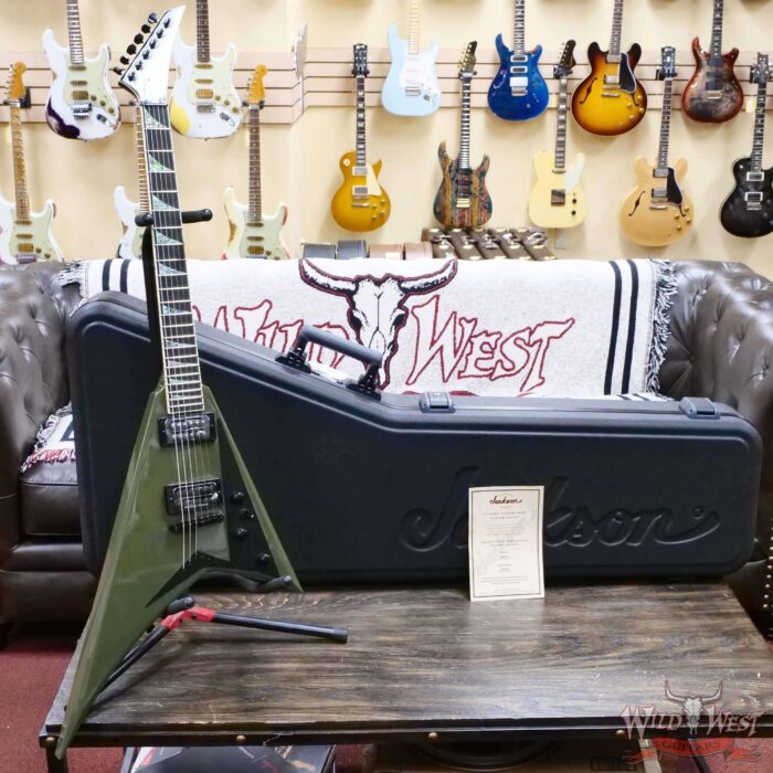 Jackson USA Custom Shop Randy Rhoads RR 2H Tune-O-Matic Bridge NOS Gloss Olive Drab Green 7.30 LBS - Image 5