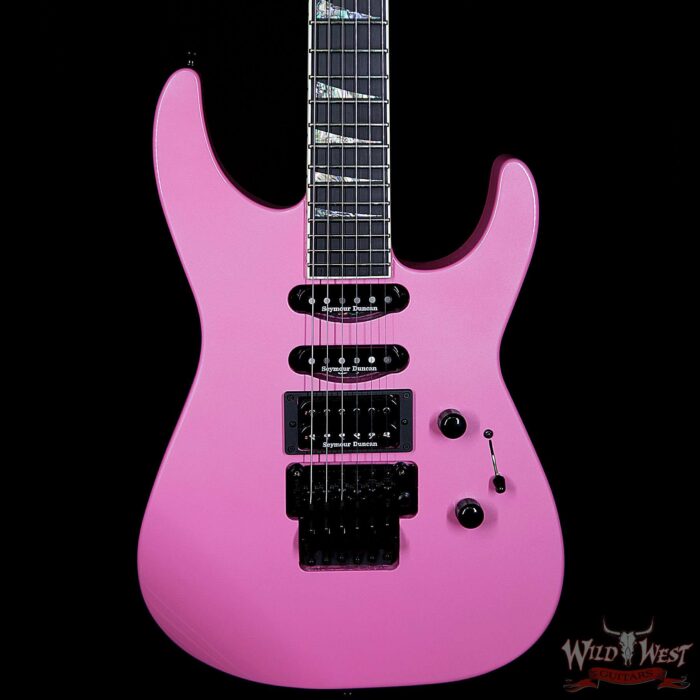 Jackson USA Custom Shop SL1 Soloist HSS Floyd Rose Ebony Fingerboard Platinum Pink - Image 3