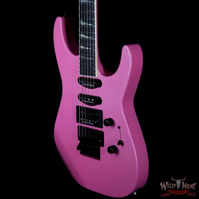 Jackson USA Custom Shop SL1 Soloist HSS Floyd Rose Ebony Fingerboard Platinum Pink - Image 2