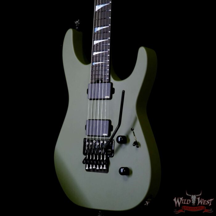 Jackson American Series SL2MG Soloist Floyd Rose EMG Pickups Ebony Fingerboard Matte Army Drab 8.15 LBS - Image 2