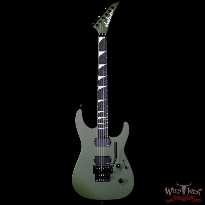 Jackson American Series SL2MG Soloist Floyd Rose EMG Pickups Ebony Fingerboard Matte Army Drab 8.15 LBS - Image 3
