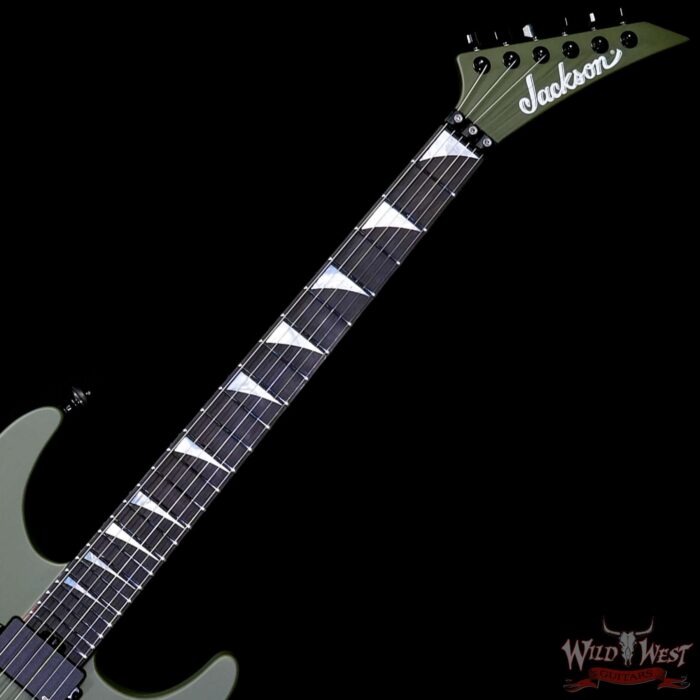 Jackson American Series SL2MG Soloist Floyd Rose EMG Pickups Ebony Fingerboard Matte Army Drab 8.15 LBS - Image 4