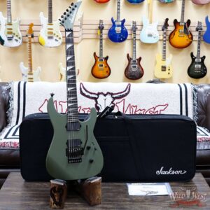 Jackson American Series SL2MG Soloist Floyd Rose EMG Pickups Ebony Fingerboard Matte Army Drab 8.15 LBS - Image 5