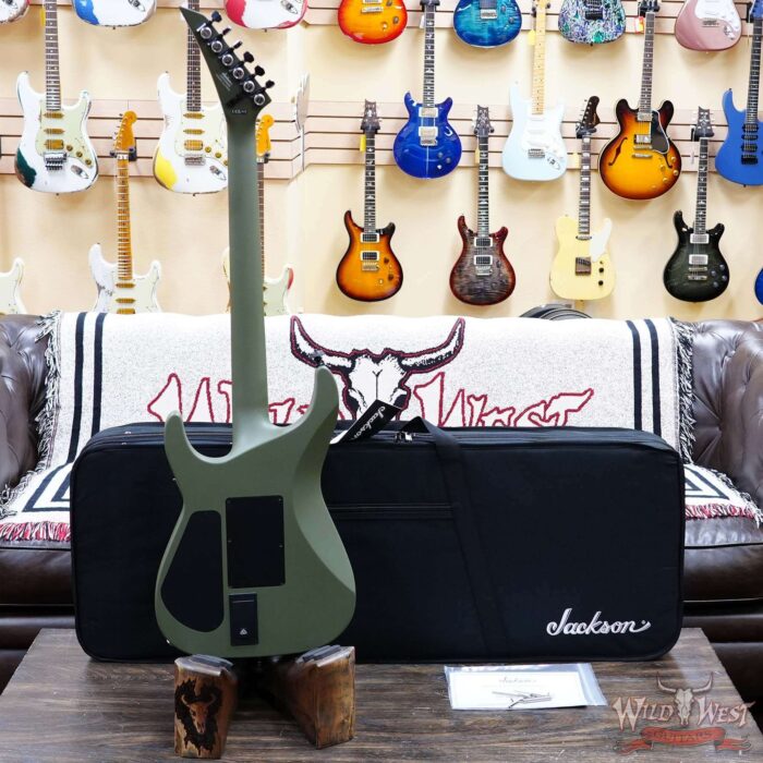 Jackson American Series SL2MG Soloist Floyd Rose EMG Pickups Ebony Fingerboard Matte Army Drab 8.15 LBS - Image 8