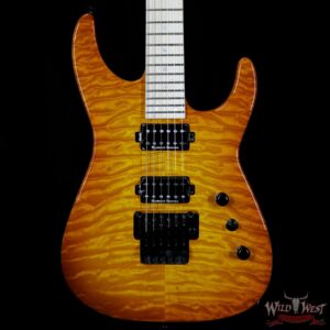2017 Jackson Custom Shop Dinky DK 2H Floyd Rose Quilt Maple Top Amber Sunburst - Image 3
