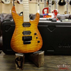2017 Jackson Custom Shop Dinky DK 2H Floyd Rose Quilt Maple Top Amber Sunburst - Image 13