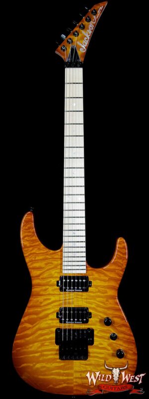 2017 Jackson Custom Shop Dinky DK 2H Floyd Rose Quilt Maple Top Amber Sunburst