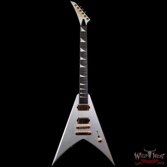 Jackson USA Custom Shop Limited Edition King V Fishman Fluence Modern Humbuckers TOM Bridge Gloss Quicksilver - Image 3