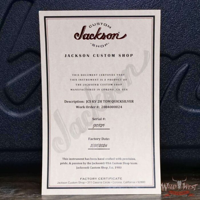 Jackson USA Custom Shop Limited Edition King V Fishman Fluence Modern Humbuckers TOM Bridge Gloss Quicksilver - Image 12