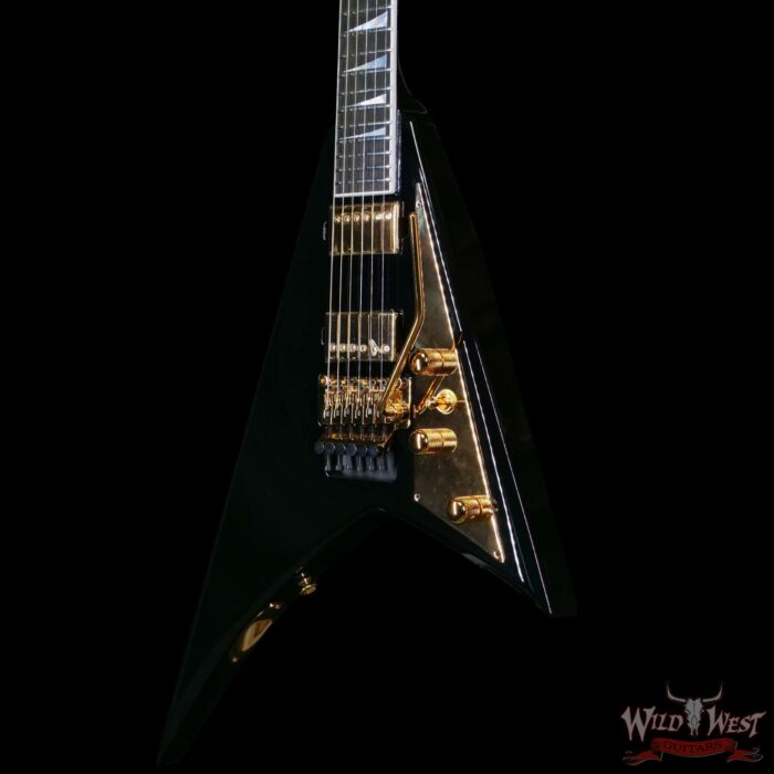 Jackson Custom Shop Randy Rhoads RR-24 Floyd Rose NOS Black with Gold Hardware 7.95 LBS - Image 2