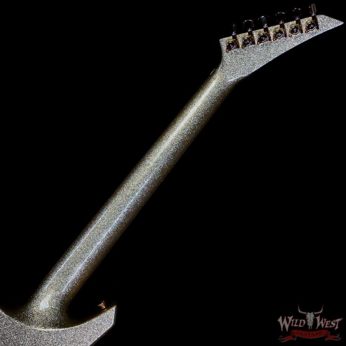 Jackson Custom Shop Warrior Dual Humbucker Floyd Rose Ebony Fingerboard NOS Gold Sparkle with Gold Hardware 8.10 LBS - Image 5