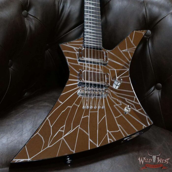 Jackson Custom Shop Joe Williams Masterbuilt Cracked Mirror Kelly HH EMG Pickups TOM String-Thru Body - Image 7