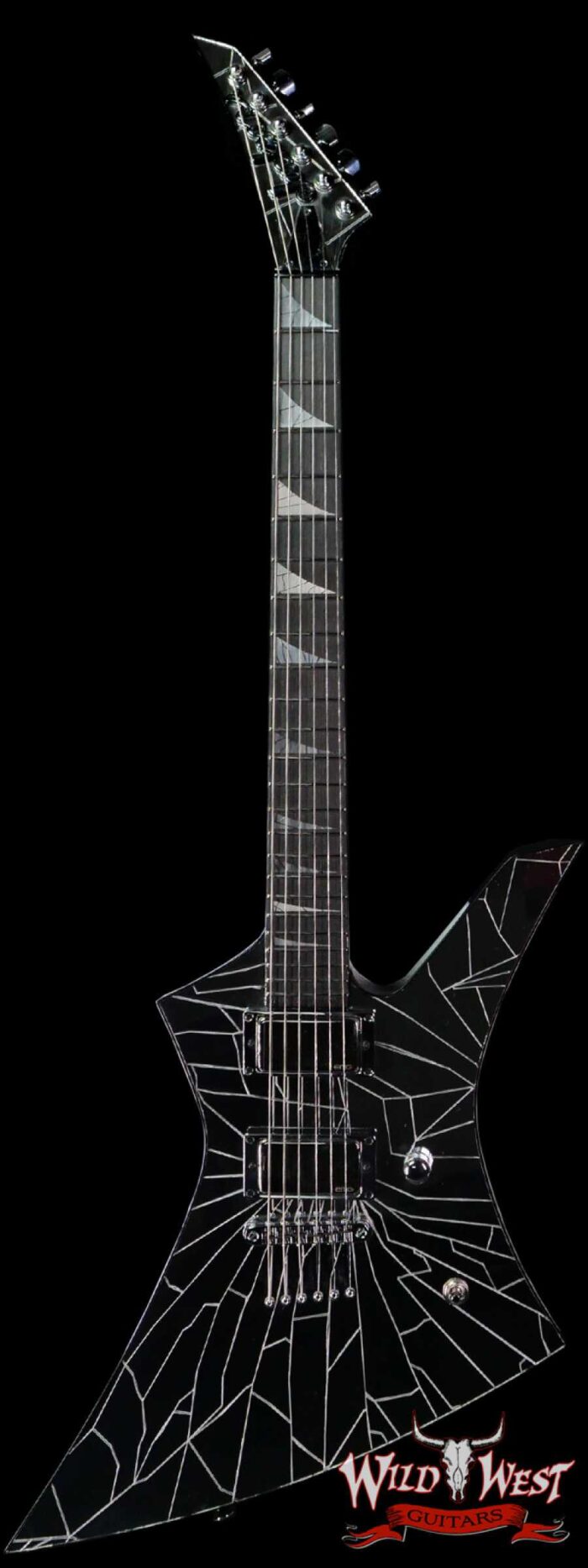 Jackson Custom Shop Joe Williams Masterbuilt Cracked Mirror Kelly HH EMG Pickups TOM String-Thru Body - Image 1