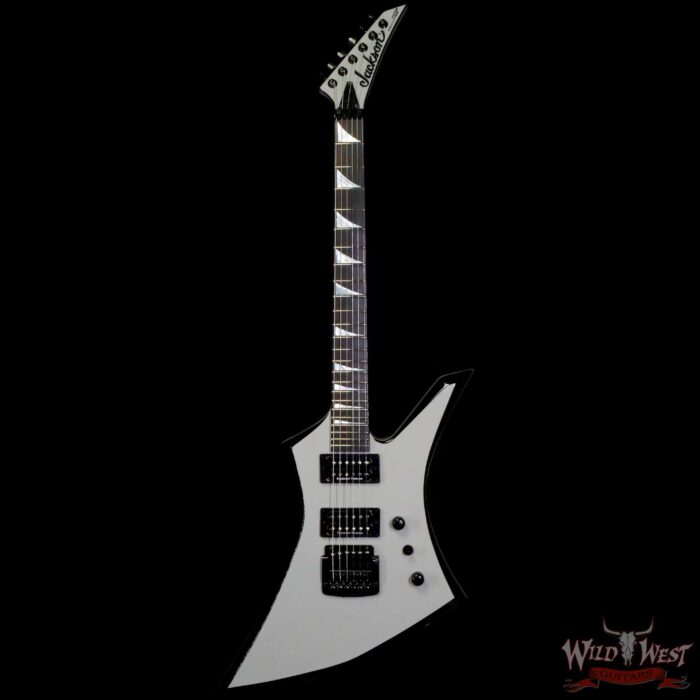 Jackson Custom Shop Pasquale “Pat” Campolattano Masterbuilt Kelly HH Korina Body Kahler Bridge Chalk Grey - Image 3