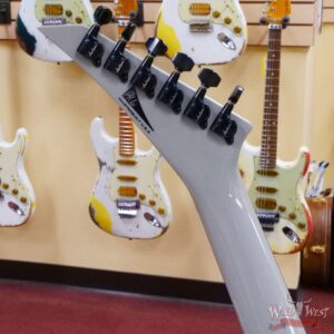 Jackson Custom Shop Pasquale “Pat” Campolattano Masterbuilt Kelly HH Korina Body Kahler Bridge Chalk Grey - Image 10
