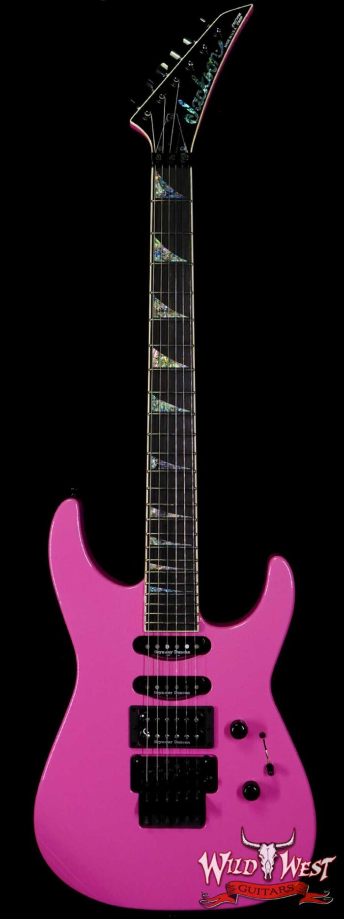 Jackson USA Custom Shop SL1 Soloist HSS Floyd Rose Ebony Fingerboard Platinum Pink - Image 1