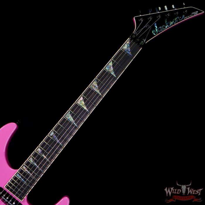 Jackson USA Custom Shop SL1 Soloist HSS Floyd Rose Ebony Fingerboard Platinum Pink - Image 4