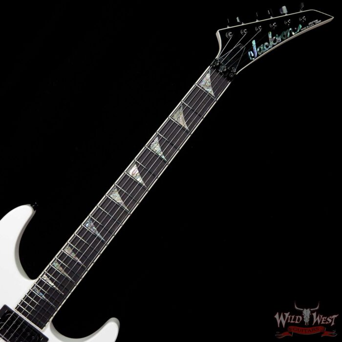 Jackson Custom Shop Soloist SL2H DiMarzio Pickups Floyd Rose Ebony Fingerboard Snow White - Demo - Image 4