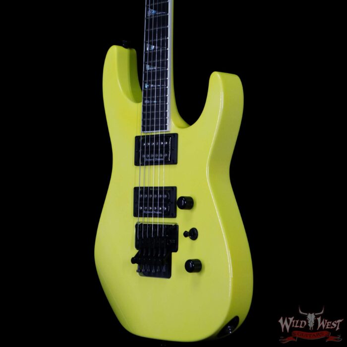 Jackson Custom Shop Soloist SL2H Seymour Duncan Pickups Floyd Rose Ebony Fingerboard Neon Yellow - Image 2
