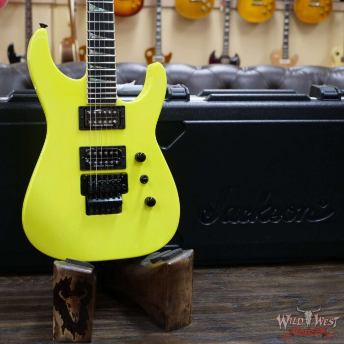 Jackson Custom Shop Soloist SL2H Seymour Duncan Pickups Floyd Rose Ebony Fingerboard Neon Yellow - Image 10