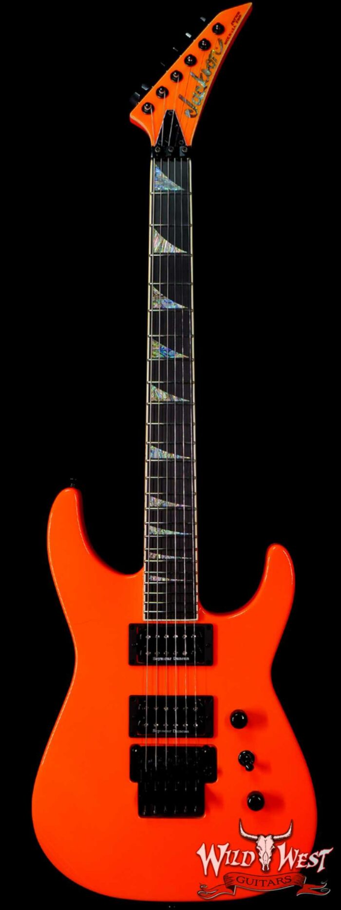 Jackson Custom Shop Soloist SL2H Floyd Rose Seymour Duncan Pickups Ebony Fingerboard Neon Orange - Image 1