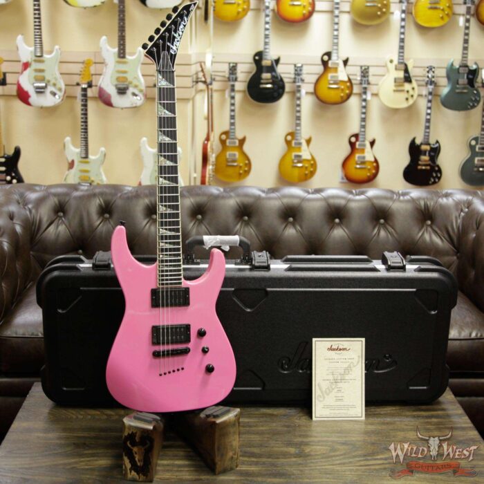 Jackson Custom Shop Wild West Soloist SL2H Bare Knuckle Juggernaut Pickups String-Thru Ebony Fingerboard Platinum Pink - Image 5