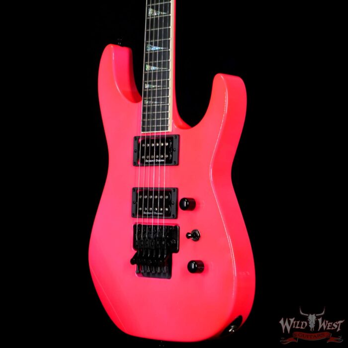Jackson Custom Shop Soloist SL2H Seymour Duncan Pickups Floyd Rose Ebony Fingerboard Neon Pink - Image 2