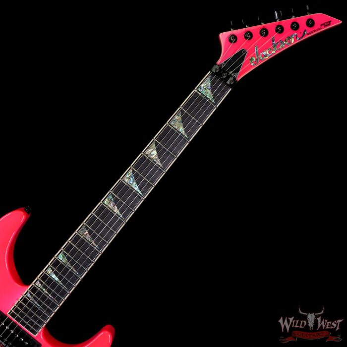 Jackson Custom Shop Soloist SL2H Seymour Duncan Pickups Floyd Rose Ebony Fingerboard Neon Pink - Image 4