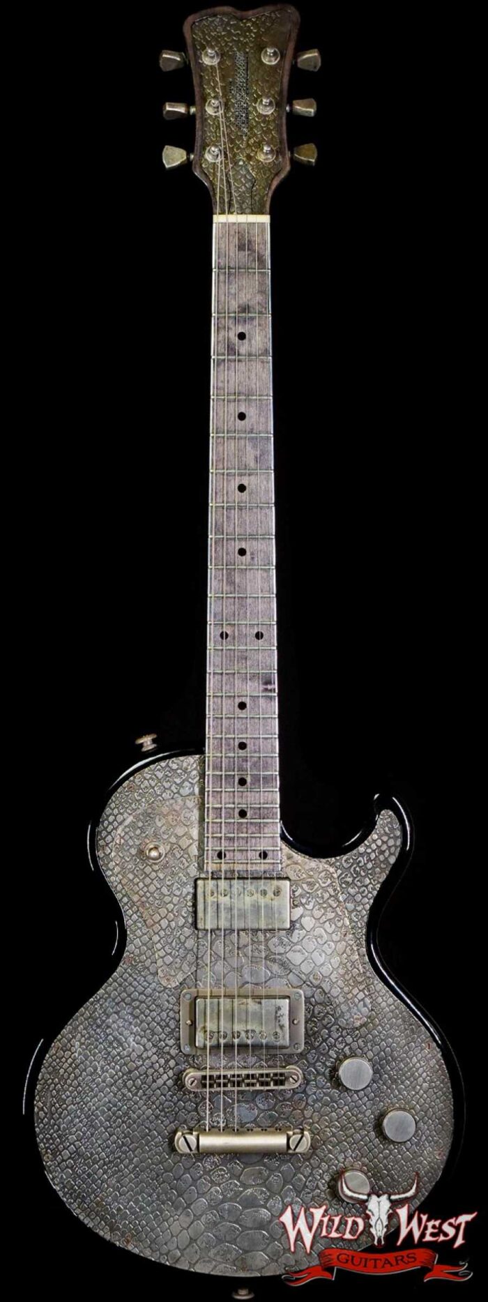 James Trussart Steeltop in Antique Silver Snakeskin #12137 - Image 1