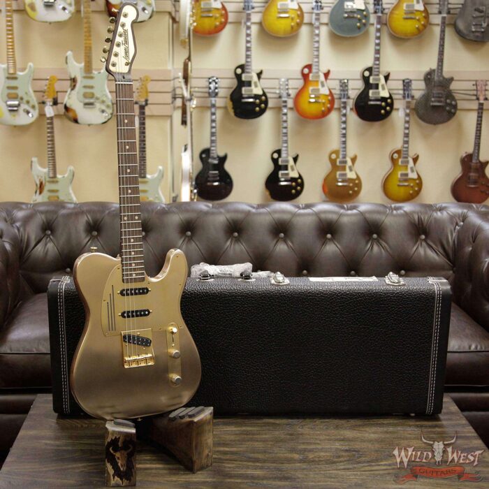 James Trussart Antique Brushed Gold SteelCaster Seymour Duncan Little ‘59 Humbucker - Image 11