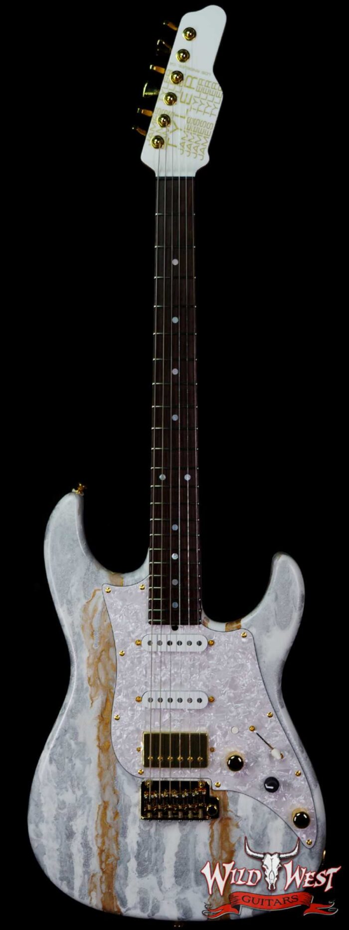 James Tyler USA Studio Elite HD HSS Rosewood Fingerboard Midboost Preamp White Shmear Semi-Gloss Finish - Image 1