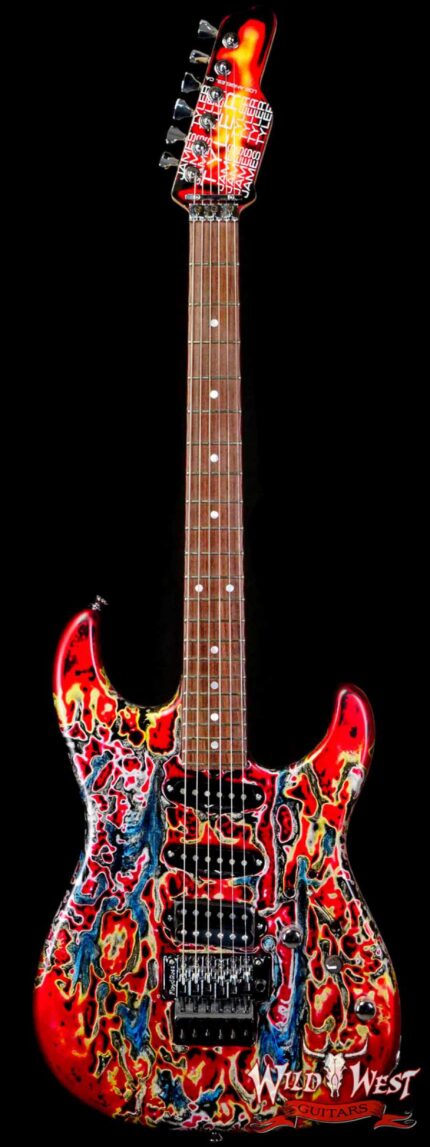 James Tyler USA Studio Elite HD Floyd Rose HSS Rosewood Fingerboard Midboost Preamp Humbucker Split Burning Water