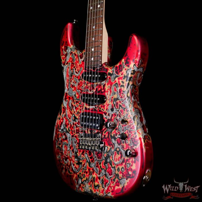 James Tyler USA Studio Elite HD HSS Slanted Rear Rout Brazilian Rosewood Fingerboard Midboost Preamp Burning Water 2K - Image 2