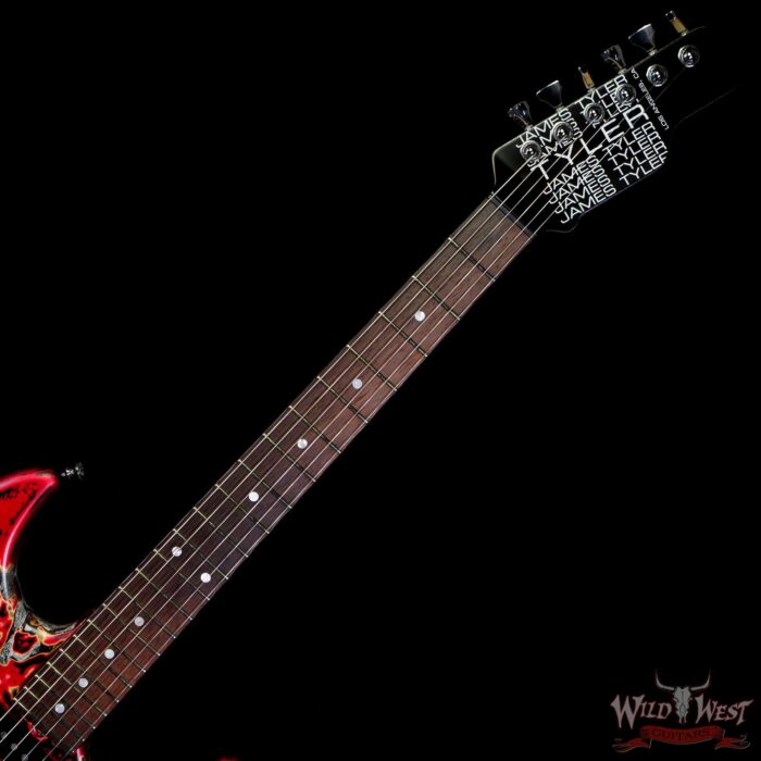 James Tyler USA Studio Elite HD HSS Slanted Rear Rout Brazilian Rosewood Fingerboard Midboost Preamp Burning Water 2K - Image 4