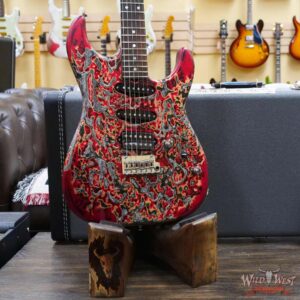 James Tyler USA Studio Elite HD HSS Slanted Rear Rout Brazilian Rosewood Fingerboard Midboost Preamp Burning Water 2K - Image 8